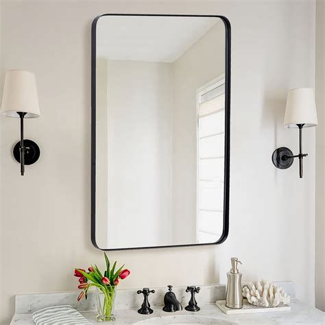 metal mirror bathroom|stainless steel framed mirrors bathroom.